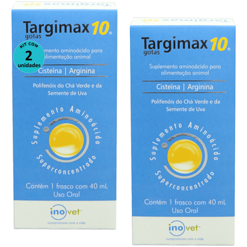 Targimax 10 Suplemento Animal 40ml Kit Com 2