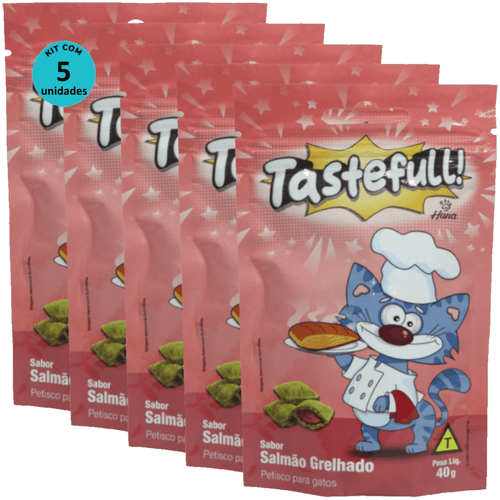 Hana Tastefull Nuggets Para Gatos Salmão Grelhado 40g Kit 5 un