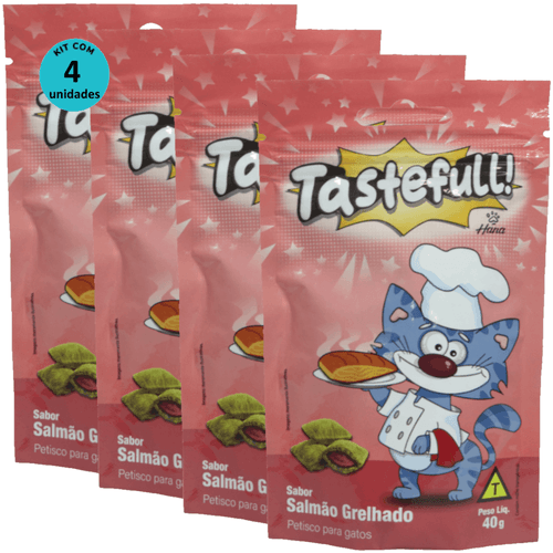 Hana Tastefull Nuggets Para Gatos Salmão Grelhado 40g Kit 4 un