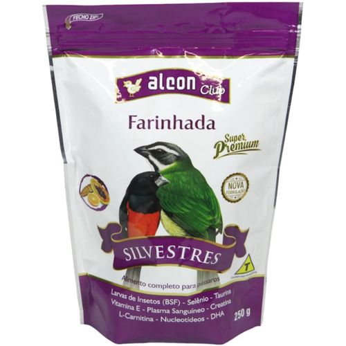 ALCON CLUB FARINHADA SILVESTRES 250G SUPER PREMIUM AZULÃO, BICUDO, COLEIRO, CABOCLINHO, CURIÓ, PÁSSARO-PRETO, SABIÁ, TRINCA-FERRO ALCON CLUB FARINHADA SILVESTRES 250G SUPER PREMIUM AZULÃO, BICUDO, COLEIRO, CABOCLINHO, CURIÓ, PÁSSARO-PRETO, SABIÁ, TRINCA-FERRO