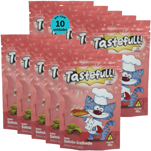 Hana Tastefull Nuggets Para Gatos Salmão Grelhado 40g Kit 10 un