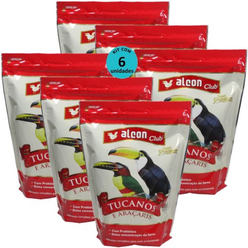 ALCON CLUB TUCANOS E ARAÇARIS 450G SUPER PREMIUM KIT COM 6 ALCON CLUB TUCANOS E ARAÇARIS 450G SUPER PREMIUM KIT COM 6
