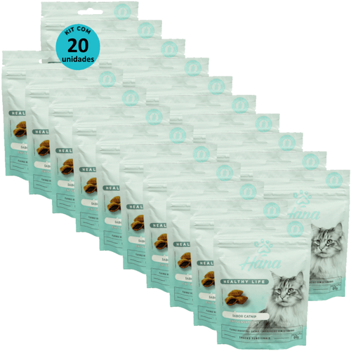 Snacks Hana Healthy Life Cat Sensations P/ Gatos Adultos 60g - Kit c/ 20 unid.
