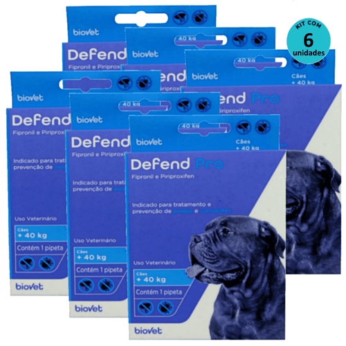 Kit 6 Defend Pro Cães (Acima 40kg) - Biovet