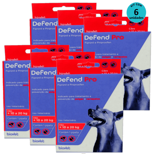 Kit 6 Defend Pro Cães (11 - 20kg) - Biovet