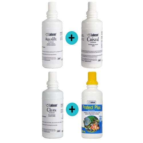 Kit 1 Aqualife 100ml + 1 Cristal 100ml + 1 Clean 100ml + 1 Protect Plus 100ml Kit 1 Aqualife 100ml + 1 Cristal 100ml + 1 Clean 100ml + 1 Protect Plus 100ml