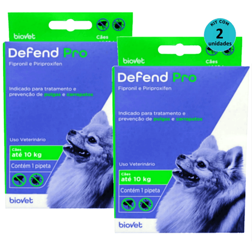 Kit 2 Defend Pro Cães (Até 10kg) - Biovet Kit 2 Defend Pro Cães (Até 10kg) - Biovet