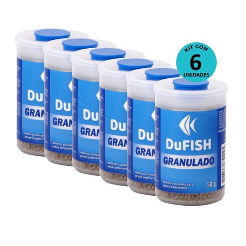 Kit Ração Alcon Dufish Granulado P/ Peixes Ornamentais 50g C/ 6 unidades Kit Ração Alcon Dufish Granulado P/ Peixes Ornamentais 50g C/ 6 unidades