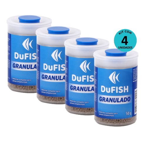 Kit Ração Alcon Dufish Granulado P/ Peixes Ornamentais 50g C/ 4 unidades Kit Ração Alcon Dufish Granulado P/ Peixes Ornamentais 50g C/ 4 unidades