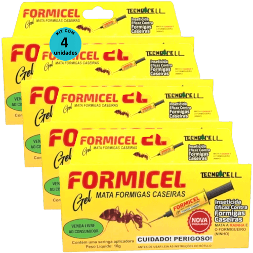 Kit Bisnaga Formicel Tecnocell 10g C/ 4 unidades Kit Bisnaga Formicel Tecnocell 10g C/ 4 unidades