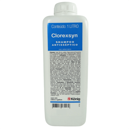 Shampoo Antisséptico Clorexsyn König 1 Litro