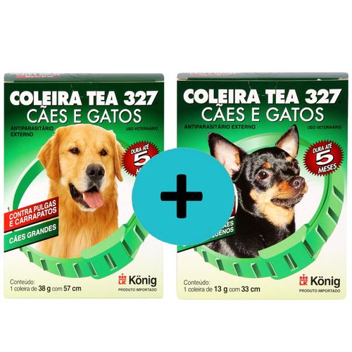 Kit Coleira TEA 327 König 1 G 38g c/ 57cm + 2 P 13g c/ 33cm Kit Coleira TEA 327 König 1 G 38g c/ 57cm + 2 P 13g c/ 33cm
