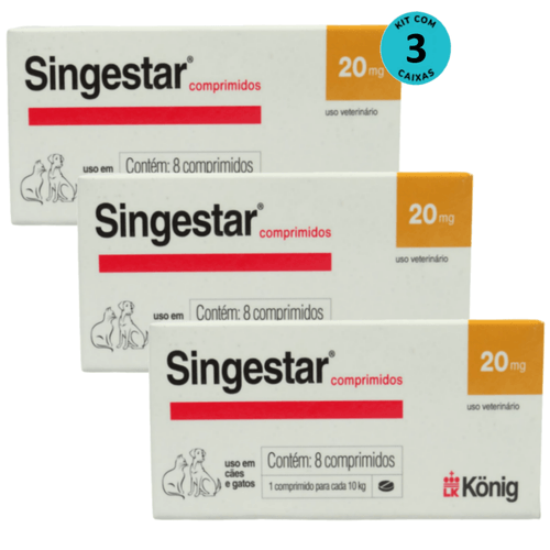 Kit Anticoncepcional Singestar König c/ 8 Comprimidos C/ 3 unidades