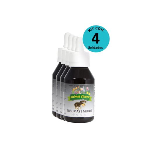 Kit Floral Traumas e Medos 100ml gotas- Animal Flower - com 4 unidades