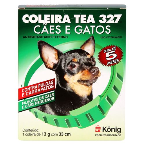 Coleira Contra Pulgas e Carrapatos TEA 327 Cães Pequenos König 13g c/ 33cm Coleira Contra Pulgas e Carrapatos TEA 327 Cães Pequenos König 13g c/ 33cm