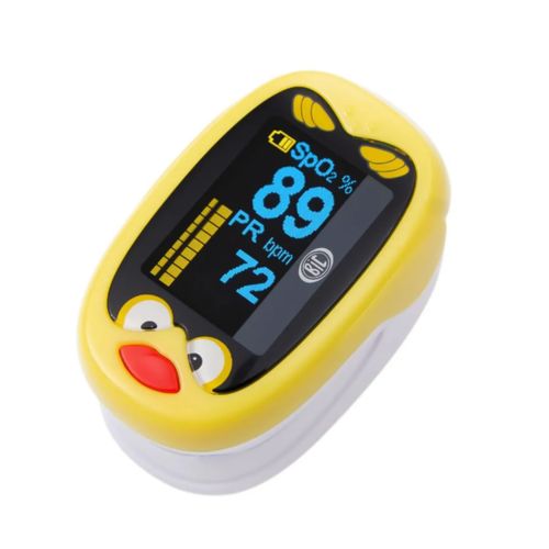 Oxímetro de Pulso Infantil Pediátrico Recarregável K1 Amarelo - BIC
