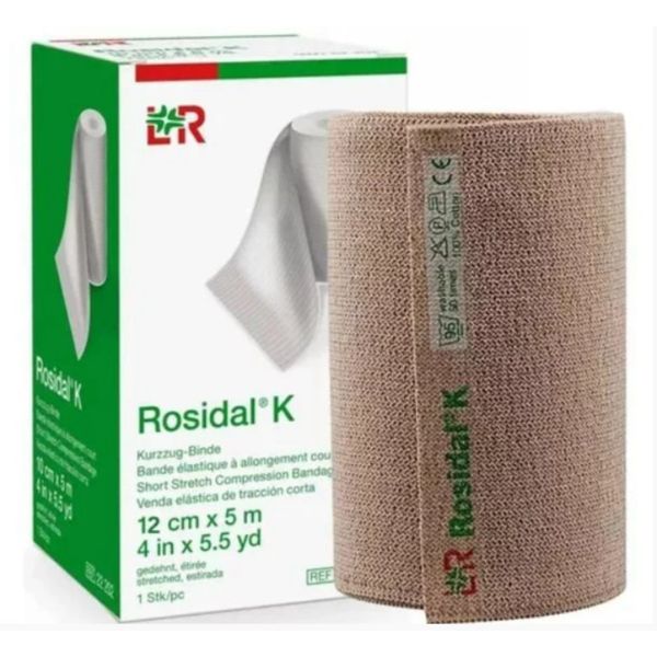 Rosidal K Bandagem de Curto Estiramento e Alta Compressão 10cmX5m - Lohmann & Rauscher