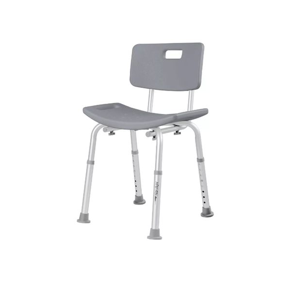Cadeira Banco para Banho com Encosto em Alumínio Suporta até 130Kg - Hidrolight