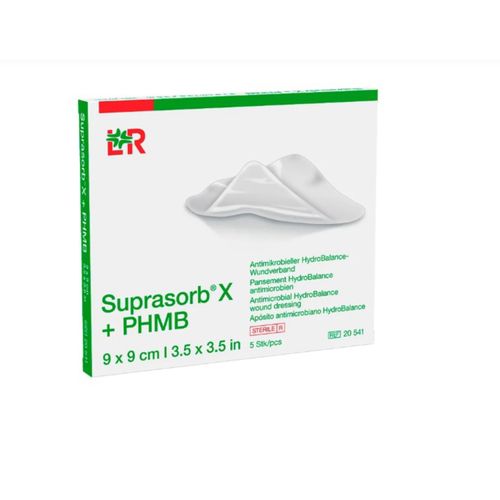 Curativo Antimicrobiano Hidrobalance Suprasorb X+PHMB 9x9cm (unidade) - Lohmann & Rauscher Curativo Antimicrobiano Hidrobalance Suprasorb X+PHMB 9x9cm (unidade) - Lohmann & Rauscher