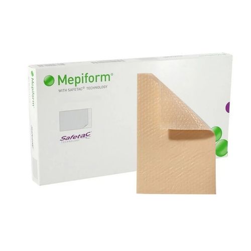 Curativo de Silicone para Cicatrizes e Queloides Mepiform 10×18cm (unidade) - Molnlycke
