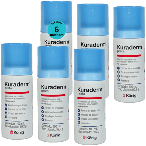 Kuraderm Prata König 100ml Kit Com 6 unidades Kuraderm Prata König 100ml Kit Com 6 unidades