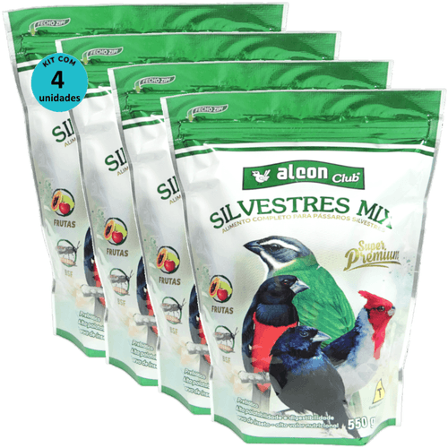 Alcon Club Silvestres Mix 550g Super Premium Kit Com 4 unidades