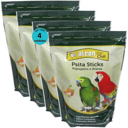 ALCON ECO CLUB PSITA STICKS 450G KIT COM 4 PARA PAPAGAIOS E ARARAS ALCON ECO CLUB PSITA STICKS 450G KIT COM 4 PARA PAPAGAIOS E ARARAS