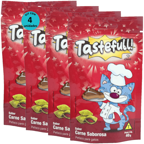 Hana Tastefull Nuggets Para Gatos Carne Saborosa 40g Kit 4 un Hana Tastefull Nuggets Para Gatos Carne Saborosa 40g Kit 4 un