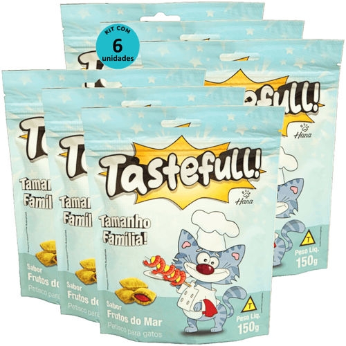 Hana Tastefull Nuggets Para Gatos Frutos do Mar 150g Kit 6 un Hana Tastefull Nuggets Para Gatos Frutos do Mar 150g Kit 6 un