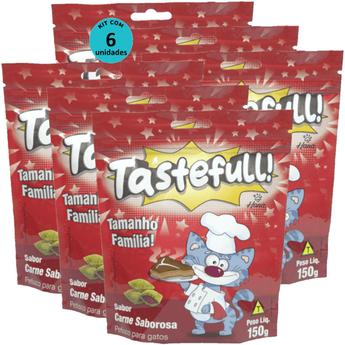 Hana Tastefull Nuggets Para Gatos Carne Saborosa 150g Kit 6 un Hana Tastefull Nuggets Para Gatos Carne Saborosa 150g Kit 6 un