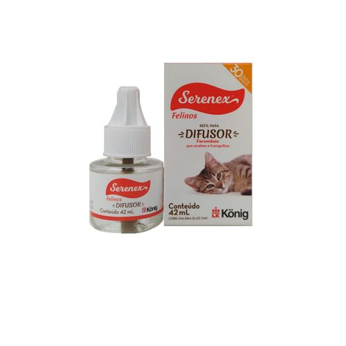 Serenex Refil P/ Difusor 42ml P/ Gatos - Konig Serenex Refil P/ Difusor 42ml P/ Gatos - Konig