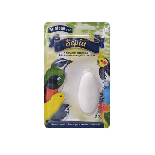 Alcon Club Sépia Suplemento Mineral p/ Aves Ornamentais 22gr. Alcon Club Sépia Suplemento Mineral p/ Aves Ornamentais 22gr.