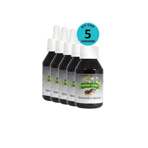 Kit Floral Traumas e Medos 100ml gotas- Animal Flower - com 5 unidades Kit Floral Traumas e Medos 100ml gotas- Animal Flower - com 5 unidades
