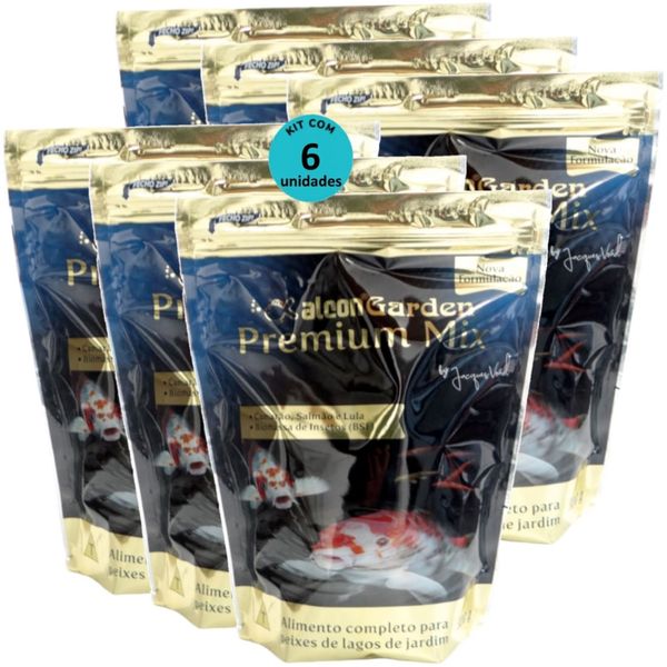 ALCON GARDEN PREMIUM MIX 300G RAÇÃO PARA PEIXES KIT COM 6