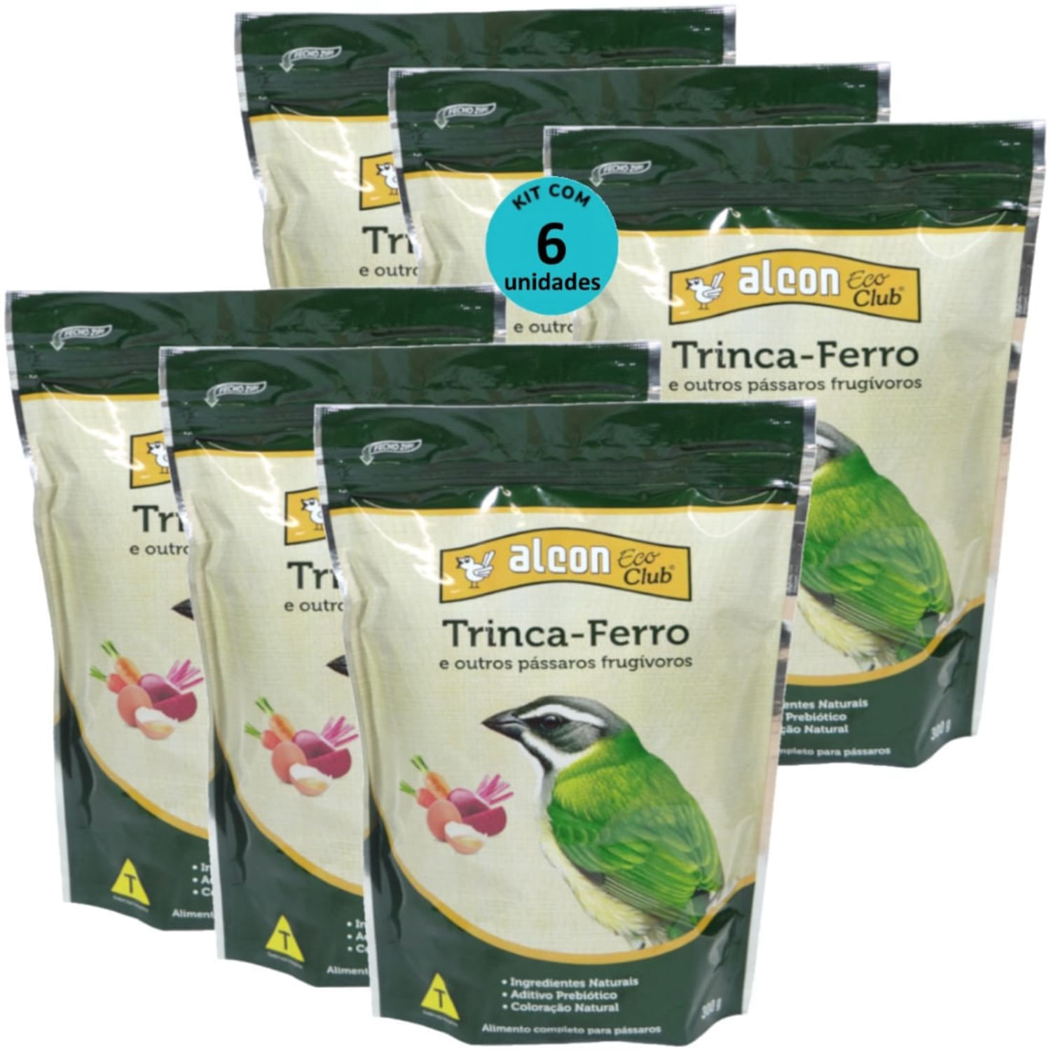 ALCON ECO CLUB TRINCA-FERRO 300G KIT COM 6
