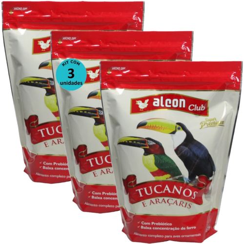 ALCON CLUB TUCANOS E ARAÇARIS 450G SUPER PREMIUM KIT COM 3 ALCON CLUB TUCANOS E ARAÇARIS 450G SUPER PREMIUM KIT COM 3
