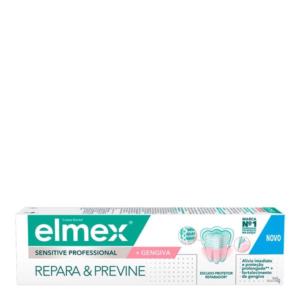 Pasta de Dente para Sensibilidade Elmex Sensitive Professional + Gengiva Repara & Previne 110g