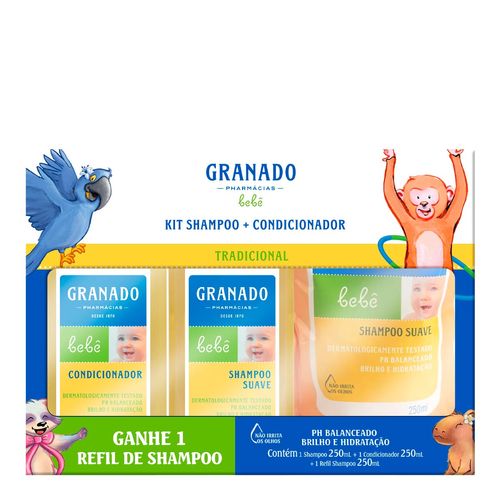 900982---Kit-Granado-Bebe-Shampoo-Suave--Condicionador-Tradicional--Shampoo-Refil-250ml-Cada-1 900982---Kit-Granado-Bebe-Shampoo-Suave--Condicionador-Tradicional--Shampoo-Refil-250ml-Cada-1