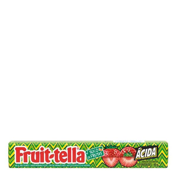 Bala Fruittella Morango Ácido Chewey Sour 40g
