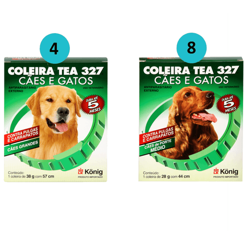 Kit 4 Coleiras TEA Cães 57cm Grande + 8 Coleira TEA Cães 44cm Méd. Konig Kit 4 Coleiras TEA Cães 57cm Grande + 8 Coleira TEA Cães 44cm Méd. Konig