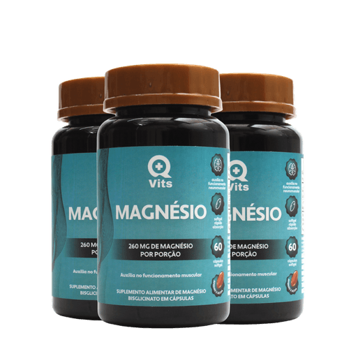 Kit Magnésio QMaisVits 180 Cápsulas Softgel Kit Magnésio QMaisVits 180 Cápsulas Softgel