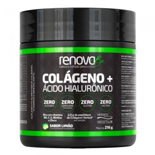 RenovaBe Colágeno + Ácido Hialurônico Limão 216g