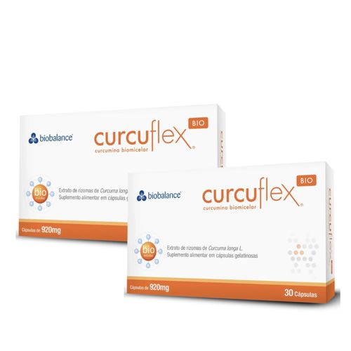 NAO EXPORTAR Kit 2 Curcuflex Curcumina Tecnologia Biomicelar 30 Cáps Biobalance Sem Sabor NAO EXPORTAR Kit 2 Curcuflex Curcumina Tecnologia Biomicelar 30 Cáps Biobalance Sem Sabor