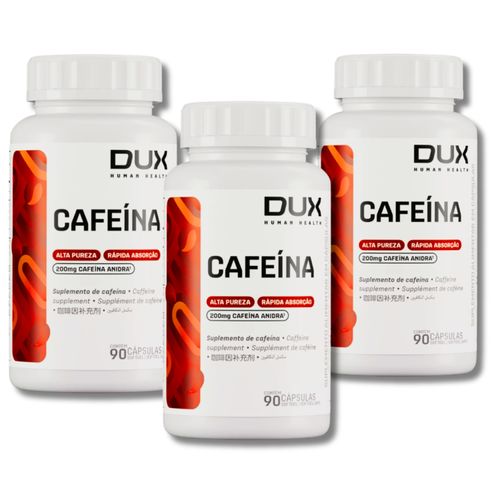KIT 3 Cafeína Dux Nutrition 90 Cápsulas KIT 3 Cafeína Dux Nutrition 90 Cápsulas