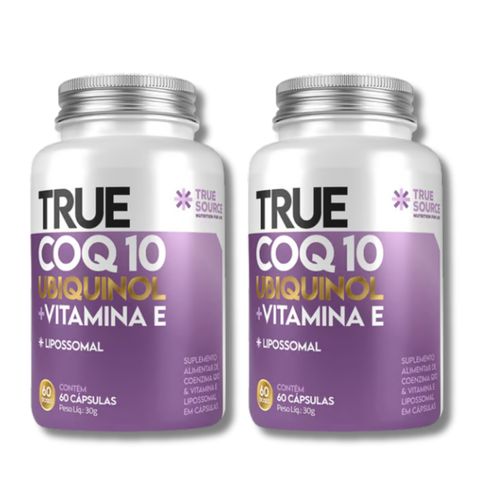 KIT 2 True CoQ10 Ubiquinol Lipossomal 60 Cápsulas TrueSource