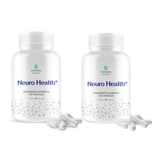 Kit 2 Neuro Health Vitaminas Magnésio 90 Caps Central Nutrition Sem Sabor Kit 2 Neuro Health Vitaminas Magnésio 90 Caps Central Nutrition Sem Sabor