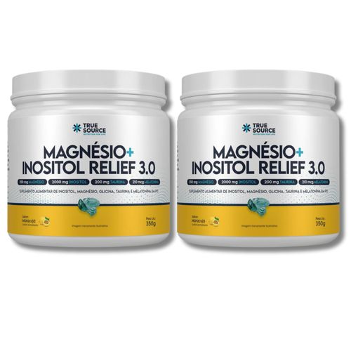 KIT 2 Magnésio+Inositol Relief 3.0 Maracujá 350g TrueSource