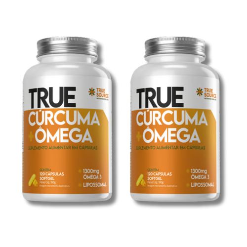 Kit 2 Cúrcuma + Ômega Lipossomal 120 Cápsulas True Source Kit 2 Cúrcuma + Ômega Lipossomal 120 Cápsulas True Source
