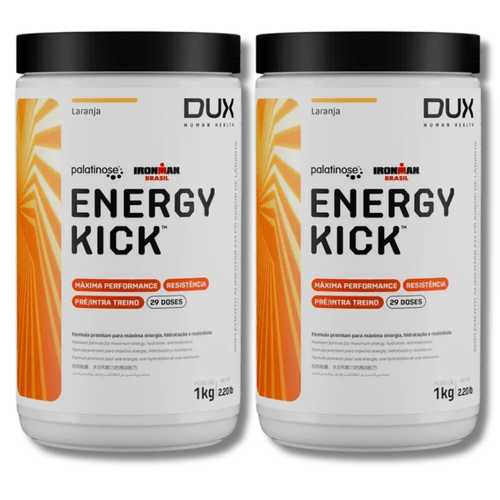 KIT 2 Energy Kick SEM CAFEÍNA Dux Nutrition Sabor:Laranja KIT 2 Energy Kick SEM CAFEÍNA Dux Nutrition Sabor:Laranja