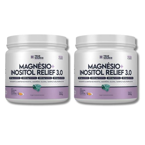 KIT 2 Mag+Inositol Relief 3.0 Camomila, Lavanda TrueSource KIT 2 Mag+Inositol Relief 3.0 Camomila, Lavanda TrueSource